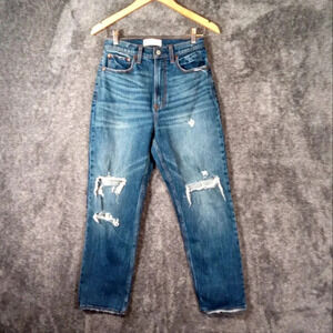 Abercrombie & Fitch The ankle straight ultra High rise curve love women's 28